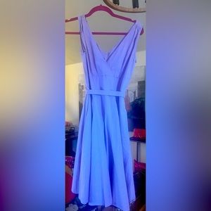 Lavender Linen flattering, pin up style dress by Heart of Haute size Medium!!!!